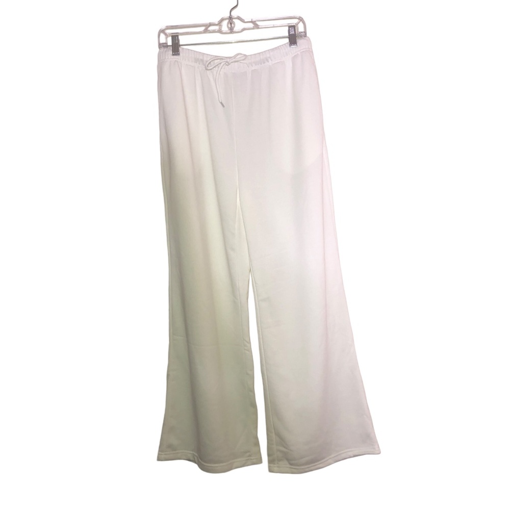 2 Piece Set Caracilia White Lounge Jogging Suit  Size Large -NWT Rich Mom Vibes - Picture 3 of 10